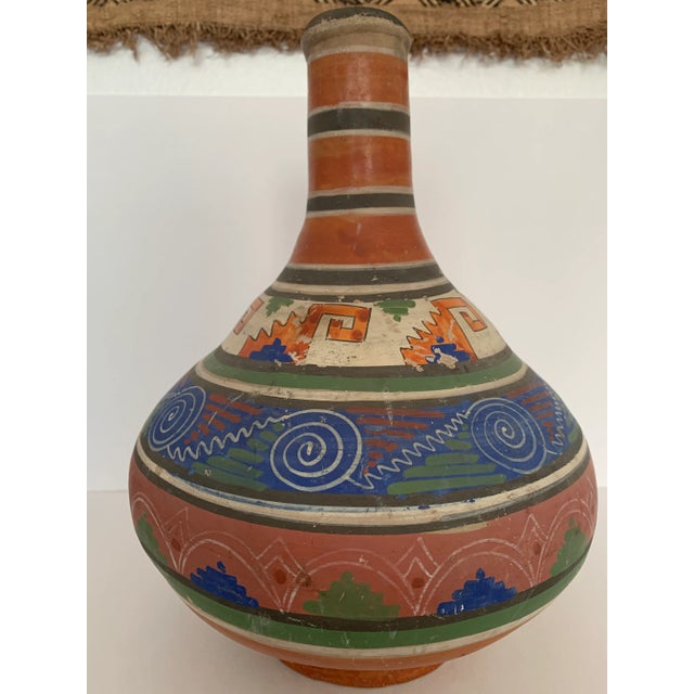 Late 19th Century Hand-Painted Mexican Stem Vessel For Sale - Image 5 of 7