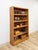Beige Vintage MCM Light Oak Bookshelf, Five Shelf With Rounded Edges, Rustic Bookcase For Sale - Image 8 of 13