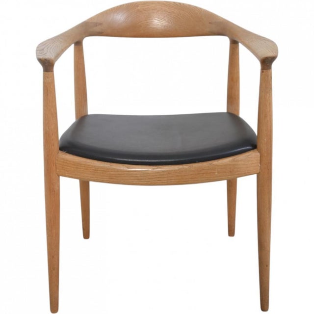 JH503 The Chair in Oak and Black Leather by Hans Wegner, 1960s For Sale - Image 18 of 18