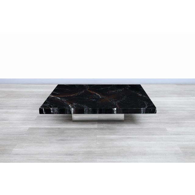 Stunning vintage Italian cocktail table designed by Willy Rizzo, circa 1970s. This table has an organic and minimalist...