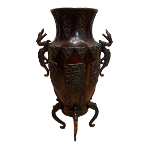 Antique 1920s Bronze Chinese Vase