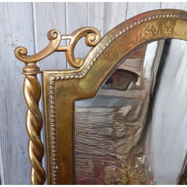 Early 20th Century 28" Baroque Vanity Floor or Table Top Mirror For Sale - Image 4 of 9
