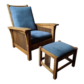 Stickley Morris Chair & Ottoman For Sale