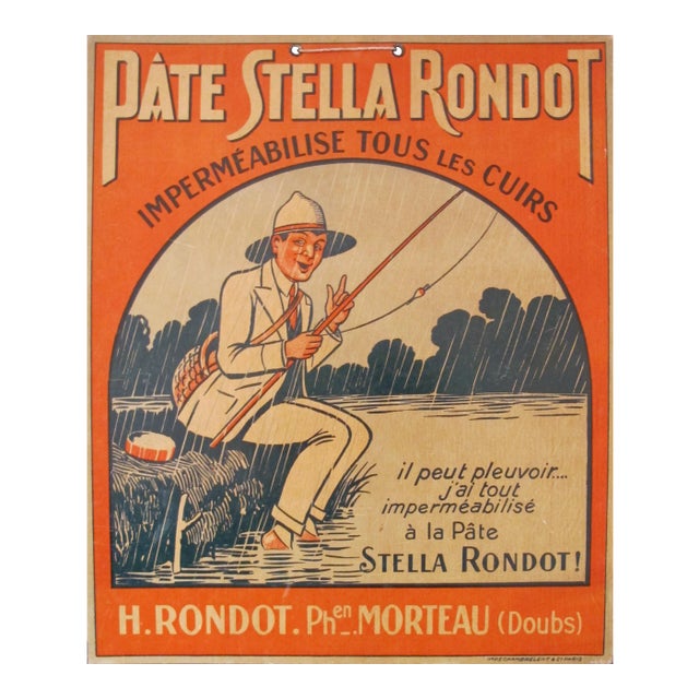 1920s French Fisherman, Pate Stella Rondot Waterproofing Wax For Sale