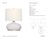 Thomas O'Brien by Visual Comfort Signature Olinda 17" Low Table Lamp in Crackled Ivory with Linen Shade Designer: Thomas...