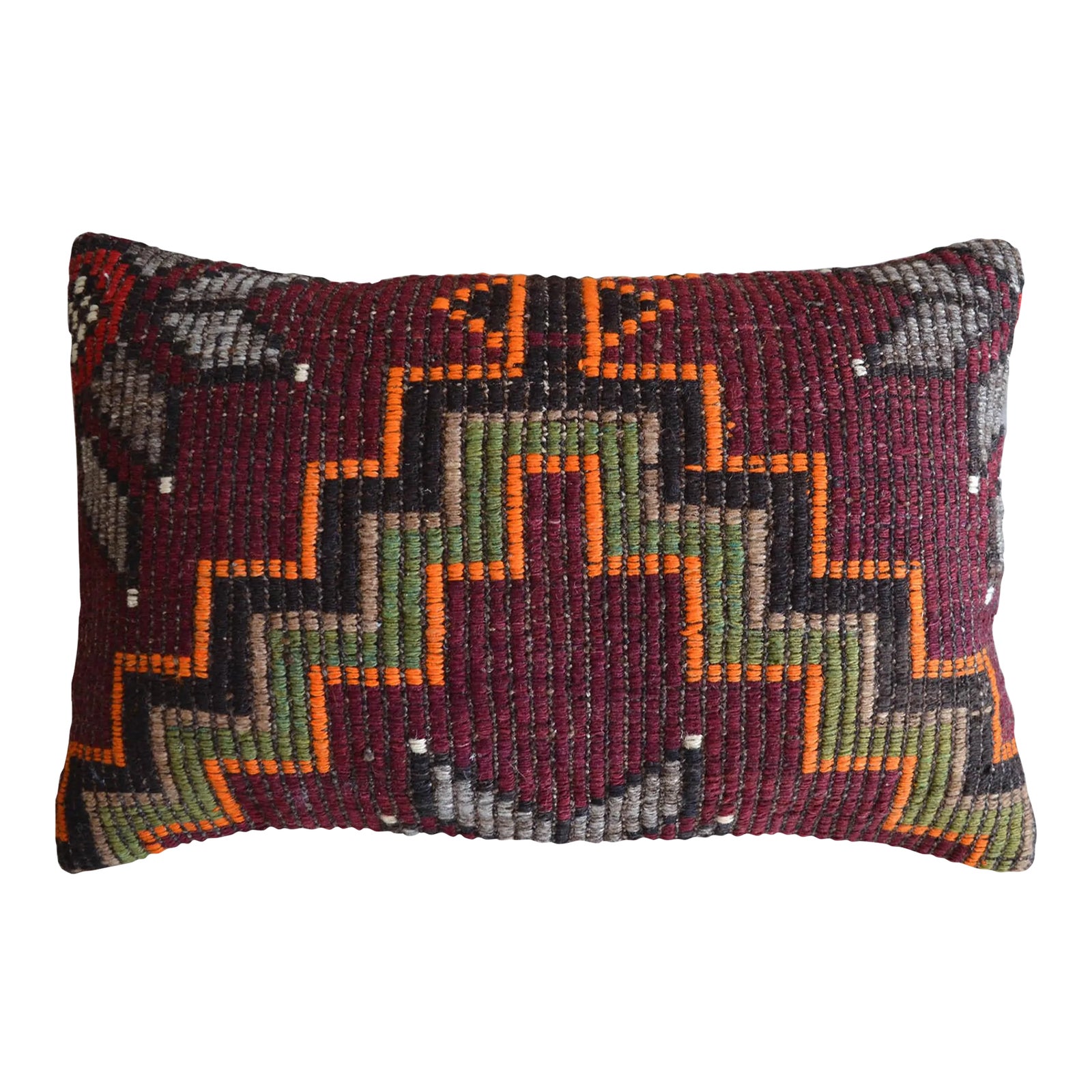 1970s Turkish Kilim Lumbar Pillow Cover Chairish