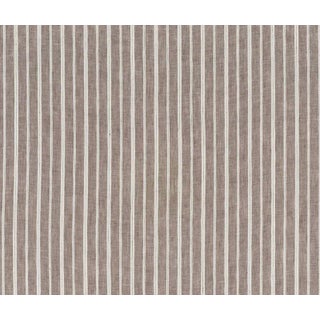 Schumacher Filippo Linen Sheer Fabric in Cocoa For Sale