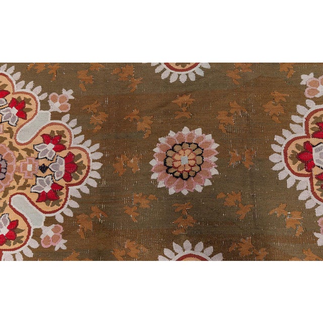 French Antique 19th Century French Aubusson Carpet For Sale - Image 3 of 9