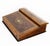 Gold Napoleon III Marquetry and Brass Inkwell, 19th Century For Sale - Image 8 of 11