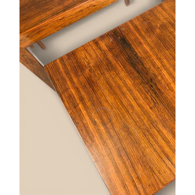 1960s Nesting Tables attributed to Severin Hansen Jr. for Haslev Møbelsnedkeri, Denmark, 1960s, Set of 3 For Sale - Image 5 of 8