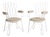 White Wrought Iron Garden Chairs, 1960s, Set of 2 For Sale