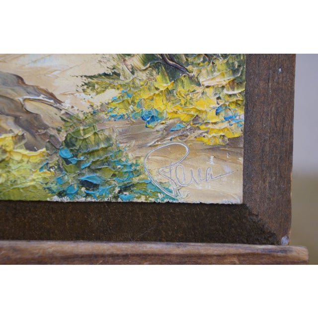 Miniature Impressionist Masterpiece Desert Landscape Oil Painting on Board 10" For Sale - Image 6 of 11