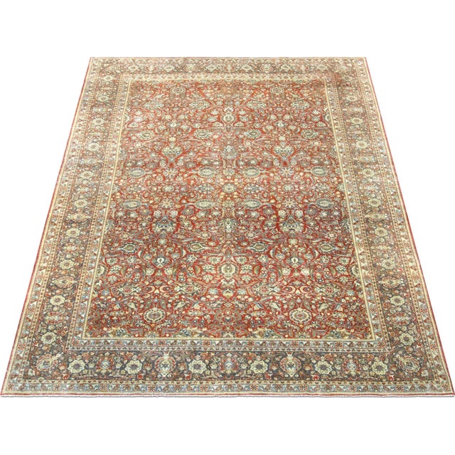 1940s 1940s Persian Tabriz Rug For Sale - Image 5 of 7