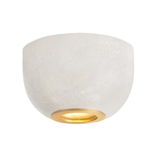Hudson Valley Lighting Bains Corner 5 in. 1 Light Flush Mount in Aged Brass Finish For Sale