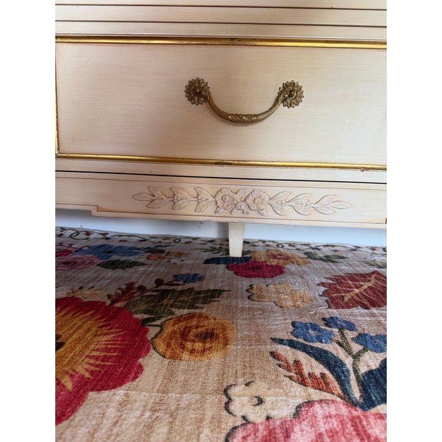 1960s Kindel Grand Rapids Rochelle and Metal Leaf 9-Drawer Dresser For Sale - Image 10 of 10