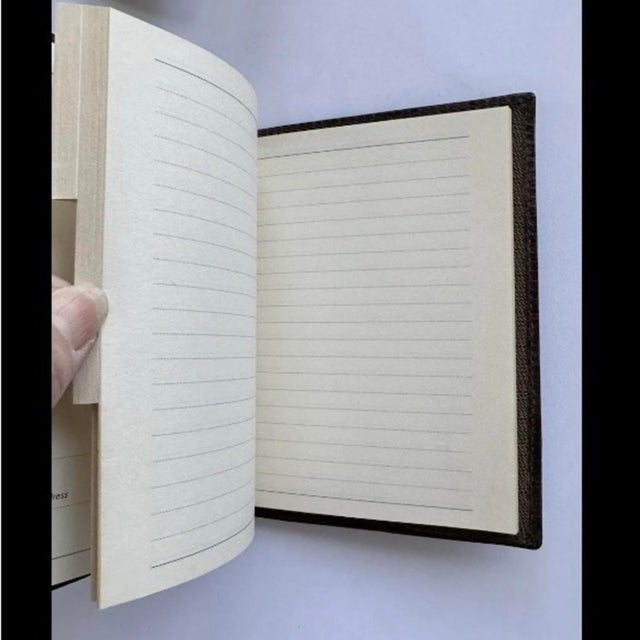 Animal Skin Vintage 90s Fendi Roma Pensieri Thoughts Journal Diary Notebook Ostrich Leather For Sale - Image 7 of 12