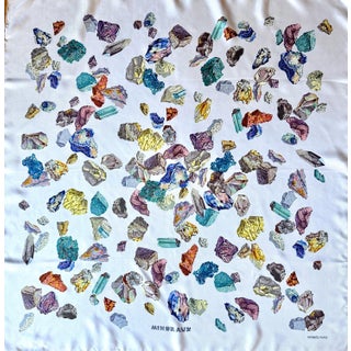 HERMÈS MINÉRAUX Silk Scarf designed by Grygkar Hugo 1984 For Sale