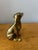 This charming vintage English brass dog may not be finely detailed, but it is all the lovelier for it. Clean in line and...
