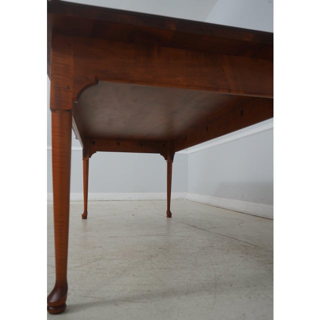 Tiger Maple Scalloped Top Dining Room Table For Sale - Image 12 of 12