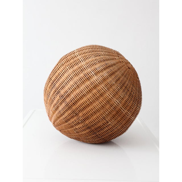 Vintage Wicker Orb Sculpture For Sale - Image 12 of 15