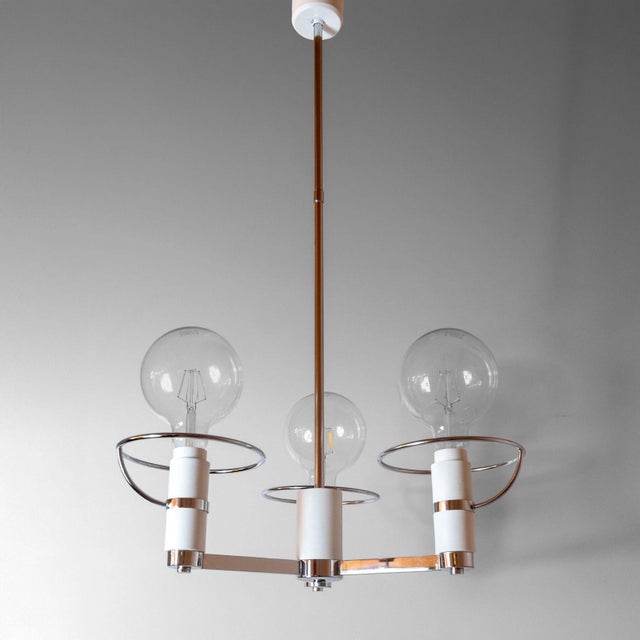 Space Age Chromed Chandelier, Italy, 1970s For Sale - Image 11 of 12