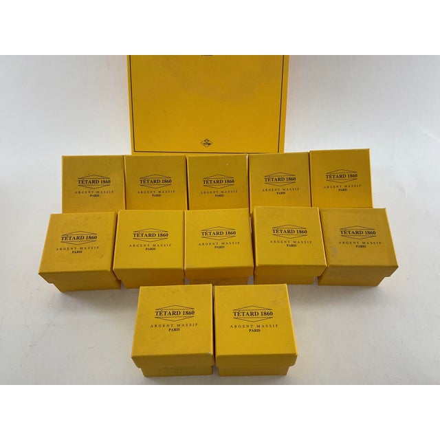 New 1990s Set of 12 Refined Sterling Silver Round Napkin Rings, Gadroon. For Sale - Image 12 of 15