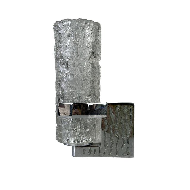 Brutalist Wall Light in Glass and Chrome, Germany, 1960s For Sale - Image 15 of 15