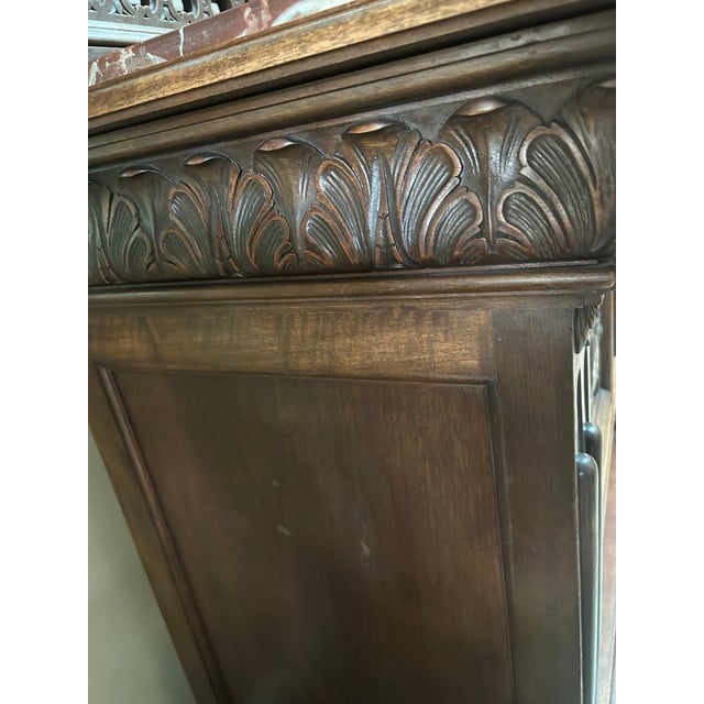 Late 19th Century Renaissance Revival Carved Buffet With Marble Top For Sale - Image 4 of 9