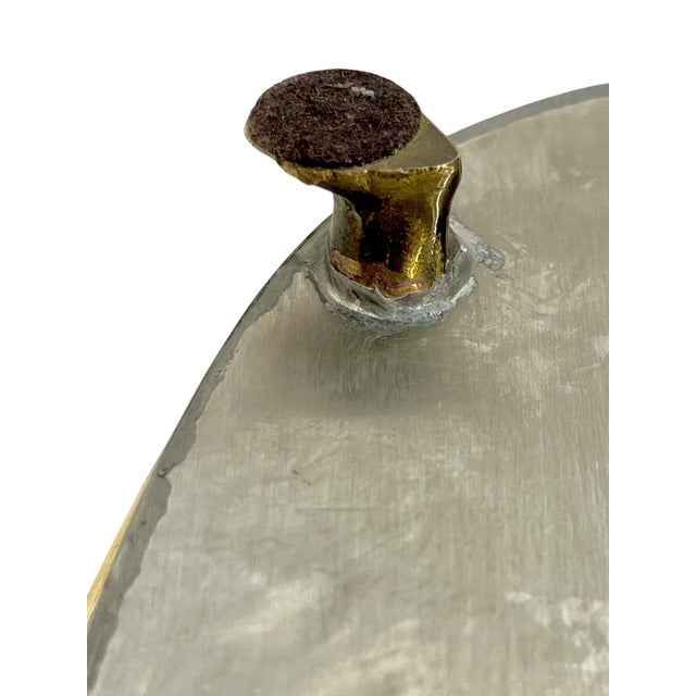 Metal Mid 20th Century Neoclassical Silver Plate & Brass Rafraichissoir Wine Cooler / Montieth Ice Bucket With Lion Mask Handles For Sale - Image 7 of 16