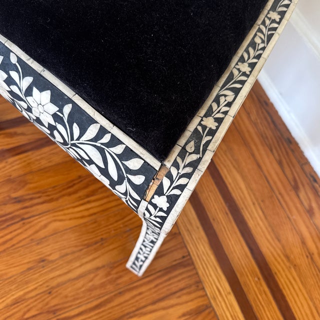 English 1920’s Anglo-Indian Mughal Inlaid Side Chair With Ram's Head For Sale - Image 3 of 7