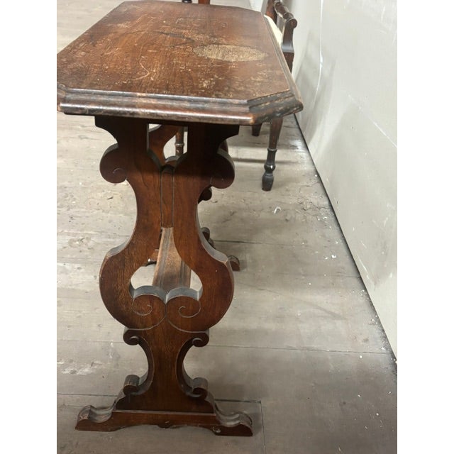 Early 20th Century Fratino Style Walnut Console Table For Sale - Image 4 of 7