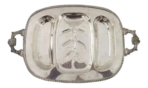 Silver Plate Heavy Meat & Vegetable Tray