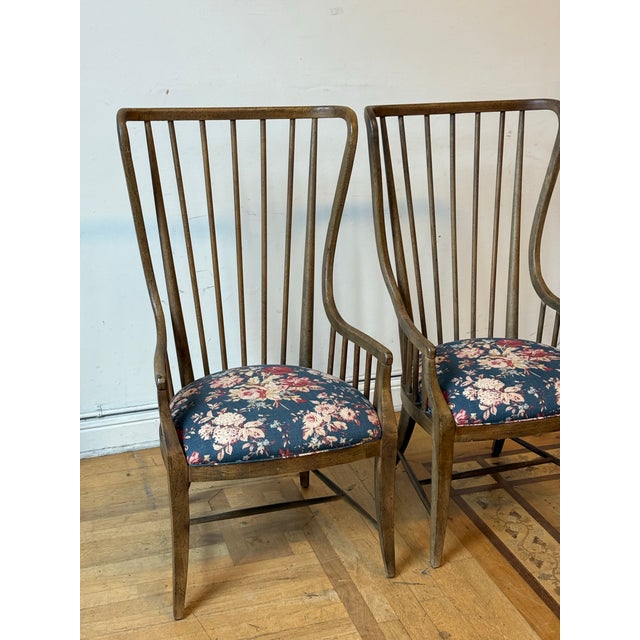 Hooker Furniture Sanctuary Tall Spindle Armchairs + Ralph Lauren Fabric, Pair For Sale - Image 11 of 12