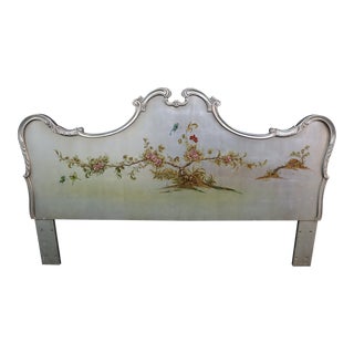 Chinoiserie & Silver Gilt Headboard For Sale