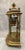 French crystal regulator clock. Brass case with curved glass door and glass sides. Cloisonne details to case and dial....