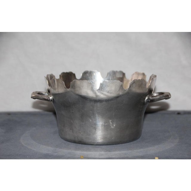 Metal Silverplated Glass Cooler Silver Centerpiece, 1890s For Sale - Image 7 of 15