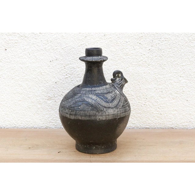 Ceramic Zoomorphic Peruvian Chimu Blackware Vessel For Sale - Image 7 of 10