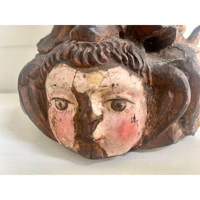 19th Century 26" Tall Portugese Virgin Mary Carved Statue For Sale - Image 10 of 12