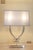 Polished Nickel & Crystal 2-Light Table Lamp With Silk Shade - Hollywood Regency Style For Sale - Image 11 of 12
