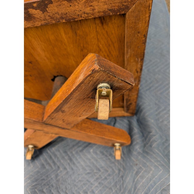 Wood Antique John Danner Oak Five-Tier Revolving Bookcase, Canton Ohio For Sale - Image 7 of 18