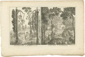 Le Rouge, Waterfall and Garden Swing, 1785, Paper