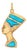 Vintage Nefertiti Reversible Pendant 14k Gold Lapis Lazuli Turquoise Egyptian For Sale