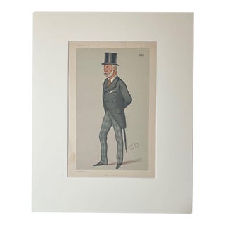 Antique Vanity Fair Caricature by Spy: "The Colonies", 1878 in 16x20 Mat, EUC For Sale