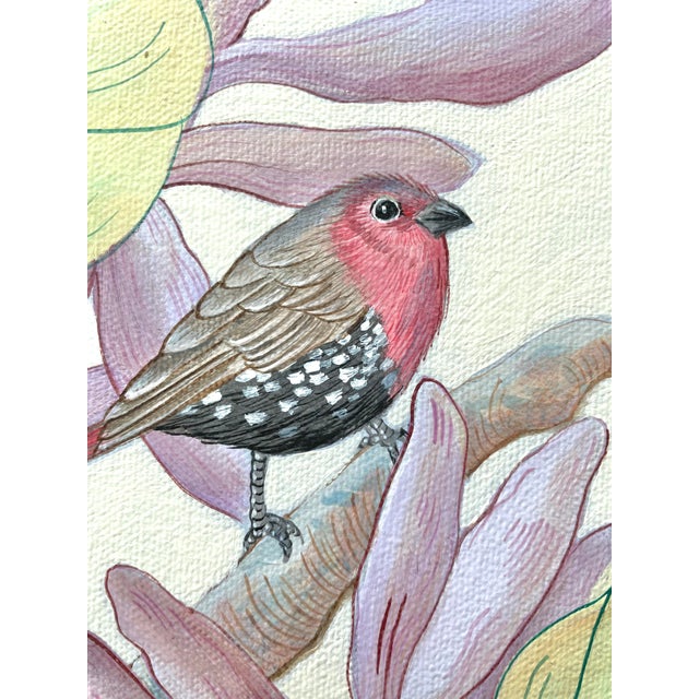 Allison Cosmos "The Natives and the Locals" Contemporary Singerie Style Acrylic Paintings - a Pair For Sale - Image 4 of 11