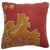Pillow made from an antique Turkish Oushak rug. 19'' x 19''