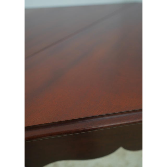 1990s Baker Colonial Williamsburg Mahogany Drop Leaf Corner Table For Sale - Image 9 of 13