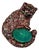 Bochic "Orient" Multi Sapphire & Green Calcite Brooch or Pendent Set In 18K Gold For Sale