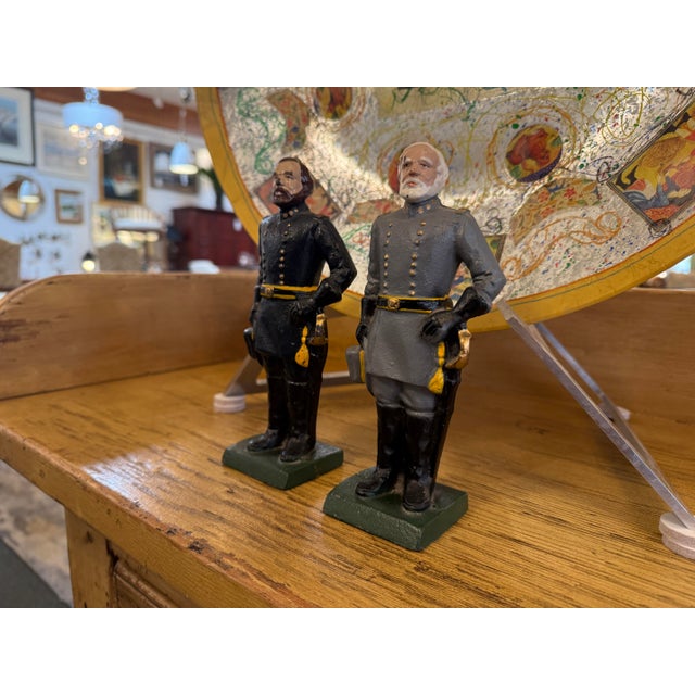 American Ulysses S. Grant and Robert E. Lee Civil War General Bookends, Set For Sale - Image 3 of 12