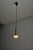 Chrome Tube Pendant Light with Textured Glass Lens, 1970s For Sale - Image 4 of 10