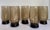 Glass Set of 5 Mid-Century Modern Smoky Brown Architectural Beverage Glasses For Sale - Image 7 of 7